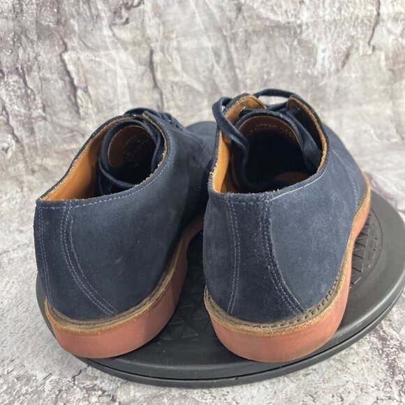 Walk Over Nubuck Suede Leather Shoes Mens Size US 10 M Navy Oxford Made in USA - Picture 5 of 7